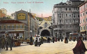 2729) TREISTE PIAZZA GOLDONI E TUNNEL DI MONTUZZA MERCATO VIAGGIATA NEL 1910. - Imagen 1 de 1