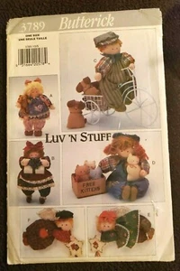 Butterick Pattern 3789 Best Friends 6 bambole decorative alte 91/2" - nuove, non tagliate - Foto 1 di 4