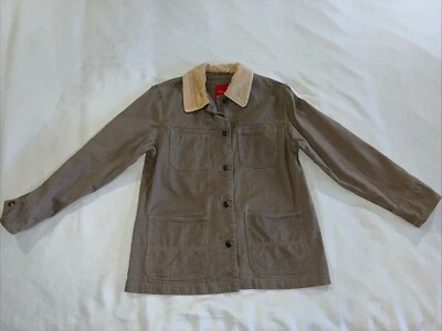 Chaqueta vaquera Gloria Vanderbilt tostada/beige con cuello de pana para mujer talla M Foto 1 de 4