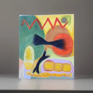 ABSTRACT PAINTING MODERNIST San Francisco EXPRESSIONISM Dr Gross ARTIST LISTED - Picture 1 of 8