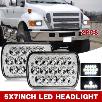 Par de faros LED 7X6" 5X7" para camioneta Ford Super Duty F550 F650 F750 F600 F700 Foto 1 de 4