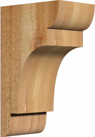 COR06X14X26PEC01SDF Pescadero Smooth Corbel W/Backplate Rustic Wood Corbels, 5 1 Cover