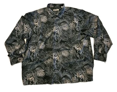 Tommy Bahama Silk Long Sleeve Shirt Mens 2XL Button Up Floral Hawaiian XXL - Image 1 of 4