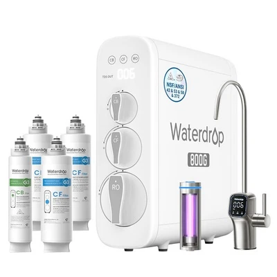 Waterdrop G3P800 Reverse Osmosis System, 800 GPD Fast Flow, Extra 4 filters - Image 1 of 4