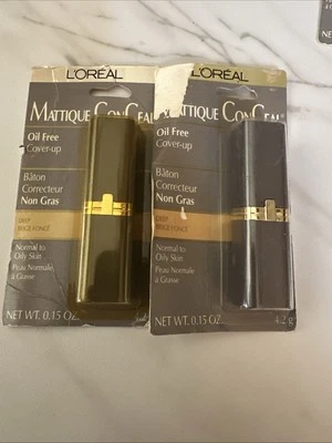 2X L'oreal Mattique ConCeal Oil-free Concealer Cover-up, Deep Beige Fonce - Image 1 of 2