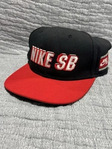 EUC Nike SB Pro SnapBack Hat Flatbill Skateboarding Cap Retro Skater Grunge - Picture 1 of 6