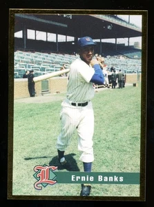 1998 LEGENDS SPORTS MEMORABILIA Ernie Banks Gold Foil Border Chicago Cubs MLB - Picture 1 of 2
