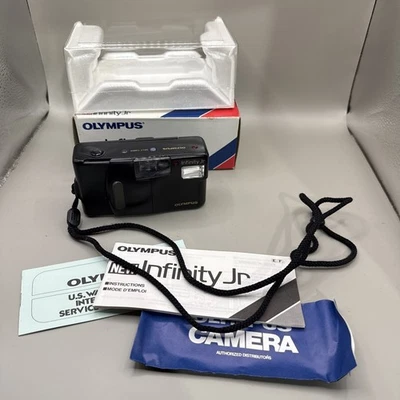 Cámara fotográfica compacta Olympus Infinity Jr. 35 mm probada con caja papeles NUEVA EN CAJA Foto 1 de 4