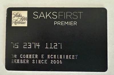 Saks Fifth Avenue First Premier Credit Card Black - Image 1 of 2