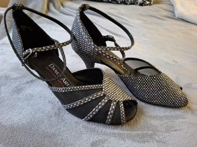 Diamant Tanzschuhe Dance Art Größe 5 1/2 Glitzer schwarz - Bild 1 von 4