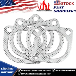 5PCS 3 Inch Exhaust Gasket 2-Bolt 78mm Flange High Temperature Gasket Fire Ring - Picture 1 of 8