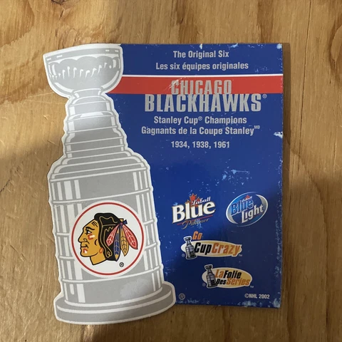 2002 Labatt’s Blue Original Six Magnet Chicago Blackhawks Cover