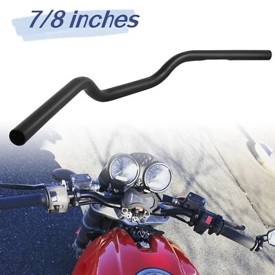 Manillar de motocicleta negro 7/8" 22 mm manillar para Yamaha RD350 y RD400 R5 Foto 1 de 4