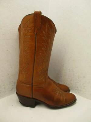Dan Post Brown Leather Cowboy Western Boots Style 52401 Womens Size 6 C - Image 1 of 4