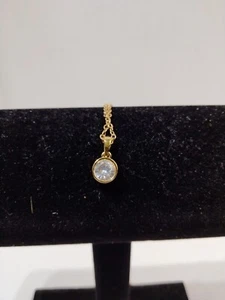 Collar Tono Oro con Colgante Diamante 20" Ajustable - Imagen 1 de 6