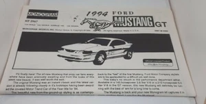 ☆ MONOGRAM 94 MUSTANG GT 1:25 SKILL LEVEL 2 MODEL KIT 2967 INSTRUCTION MANUAL  - Picture 1 of 2