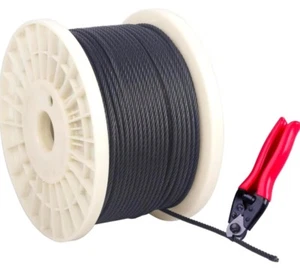 T316 Stainless Steel Cable 1/8" 7x7 Steel Wire Rope 750 ft Cable Railing - Picture 1 of 8