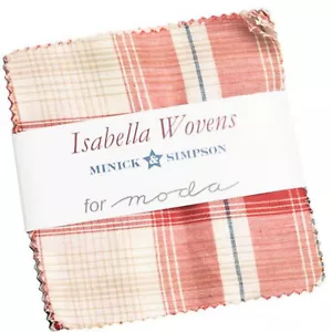 Isabella Wovens Moda Charm Pack 42 100% Cotton 5" Precut Fabric Quilt Squares - Picture 1 of 2