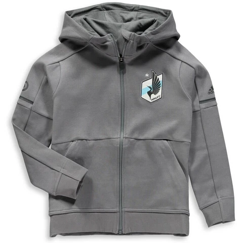 Adidas MLS Minnesota United FC Travel Jacket Grey/Blue CG1216 Cover