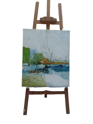 24x20 original 3D handmade living room oil painting wall art on canvas abstract - Image 1 of 3