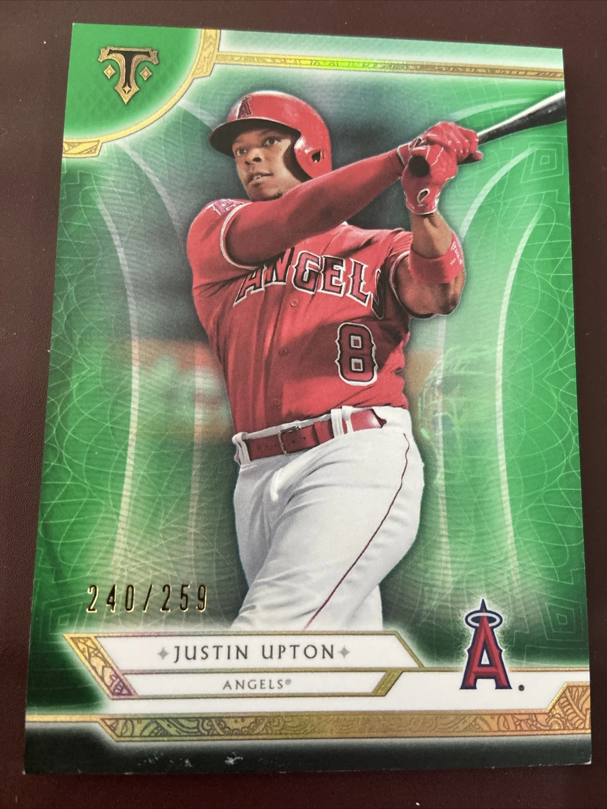 2018 Topps Triple Threads Emerald Justin Upton Angels 240/259