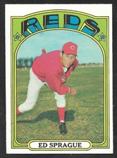 1972 TOPPS #121  Ed Sprague  CINCINNATI REDS  EX-MINT+   B