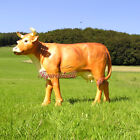 Kuh fast lebensgroß Figur Statue Skulptur Garten Alm Berge Deko braun Bauernhof