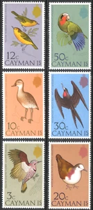 Cayman Islands 1975 QEII Birds complete set of 6 mint stamps MNH - Picture 1 of 1