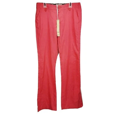 Nana США брюки средний M льняной смеси коралловый розовый 5 карманов легкий новый - Изображение 1 из 4