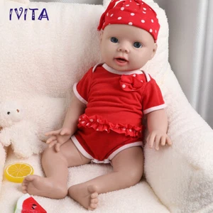 IVITA 20"" Linda Silicona Renacida Bebé Niña Recién Nacida Muñeca Completa Silicona Regalo de Navidad - Imagen 1 de 12