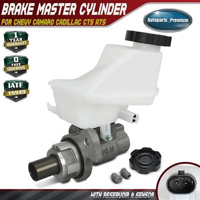 Главный тормозной цилиндр с резервуаром и датчиком для Chevy Camaro Cadillac CTS ATS - Изображение 1 из 4