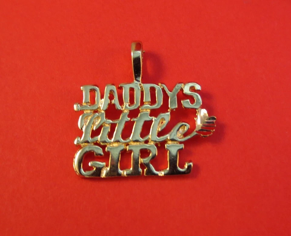 14KT GOLD EP DADDY'S LITTLE GIRL WORD PENDANT CHARM - 2391 - Image 1 of 1