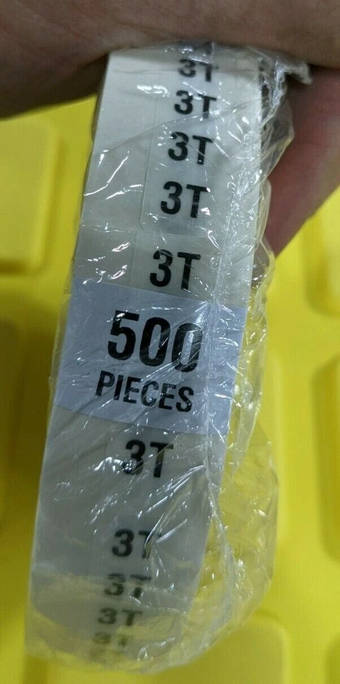 Etiquetas tiras tamaño ropa, pegatinas adhesivas cinta transparente, 500 por rollo Foto 1 de 1