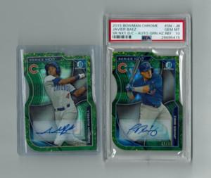 Javier Baez "El Mago" 2015 Bowman Chrome Refractor, Auto "RC" 1 of 99! & Friends