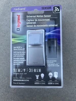 4pack  Motion Sensor Legrand Radiant Includes Nickel and Dark Bronze LED 600w - Image 1 of 3