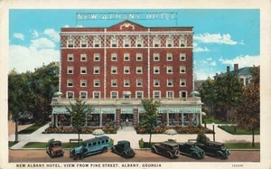 Postcard New Albany Hotel View From Pine Street Albany Georgia GA WB - Picture 1 of 2