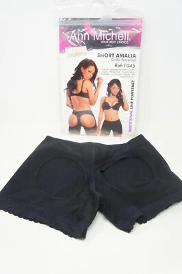 Ann Michell XL Negro Amalia Cachetero - Pantalones Cortos Mejoradores Botín Nalgas Foto 1 de 4