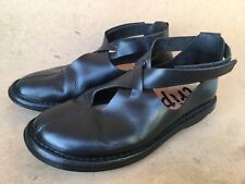 TRIPPEN Ballerina Size 38 Real Leather Ankle Strap Black