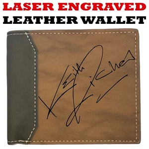 Keith Richards - Rolling Stones Leather Wallet Bifold Premium Quality NEW - Picture 1 of 5