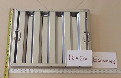 1 pc Stainless Steel Commercial Hood Baffle Grease Filter 16 x 20  - Image 1 of 3