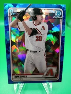 2020 Bowman Draft #BD-150 AJ Vukovich Chrome 1st Bowman Sapphire Refractor RC - Picture 1 of 2