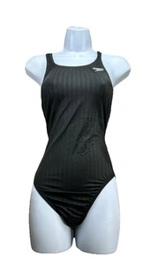 speedo one piece swimsuit 38 Black Womens Msrp 89.00 Competition - Picture 1 of 8