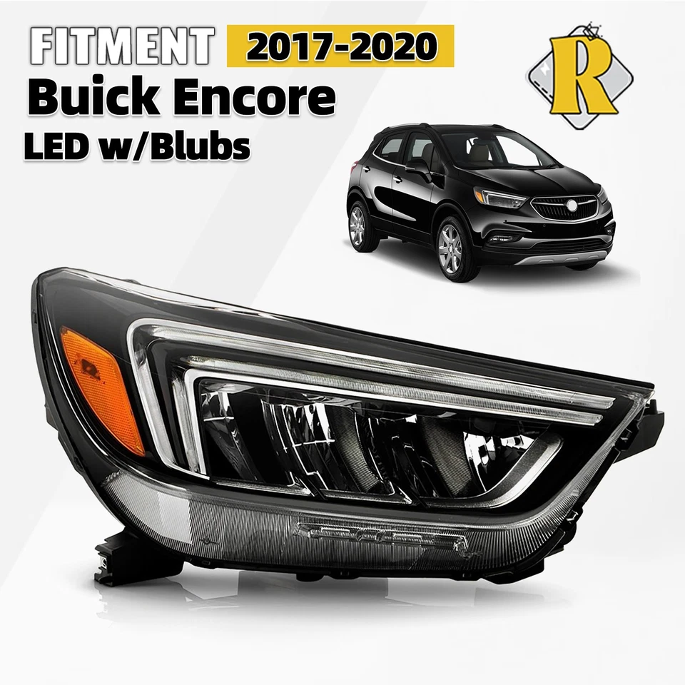 For 2017-2020 Buick Encore Full LED Headlight w/LED DRL Passenger Side 42740098 Foto 1 de 4