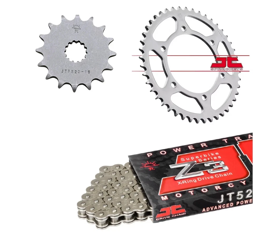 Kit Transmission SUZUKI GSX 600 R 1997/1998 Couronne 45 Pignon 16 Chaîne JT 525 - Photo 1/4