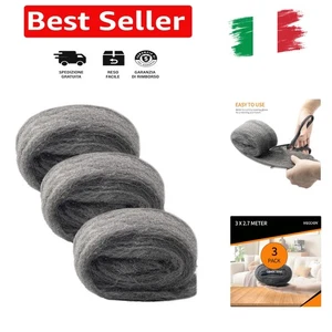 Meccion Lana d'Acciaio Grado 0000 Ultra Fine 3 Pezzi Lana di Acciaio Di Puliz... - Foto 1 di 8