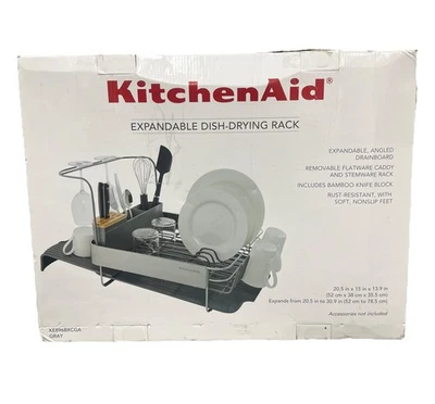 KitchenAid Expandable Dish-Drying Rack - Gray - Image 1 of 3