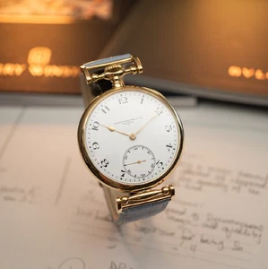 Antique Patek Philippe Geneve Swiss Men Watch White Dial Gold Case Wristwatch - Picture 1 of 10