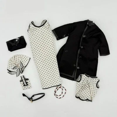 De colección Barbie Coser Libre Día N' Noche #1723 Collar Vestido Cartera Chaqueta Cinturón Foto 1 de 4