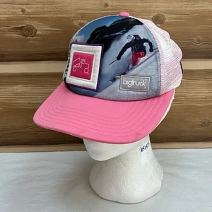 Squaw Valley Hat Cap Youth Kid Snap Back Pink Mesh Ski Outdoors Adj Men - Picture 1 of 11
