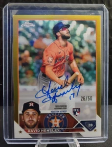 2023 Topps Chrome RC AUTO TRUE GOLD /50 - David Hensley - Houston Astros - Picture 1 of 2